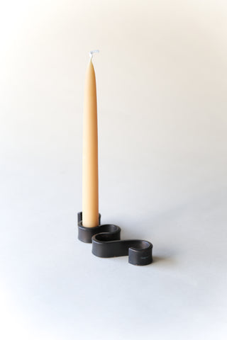 Black Meander Candle Holder Small
